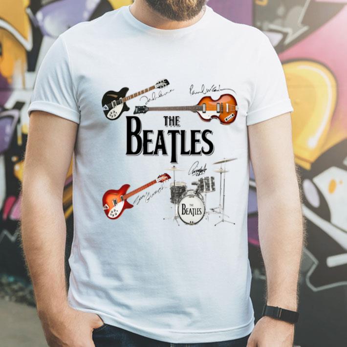 The Beatles Band Guitar And Drum Signatures shirt 4 - The Beatles Band Guitar And Drum Signatures shirt