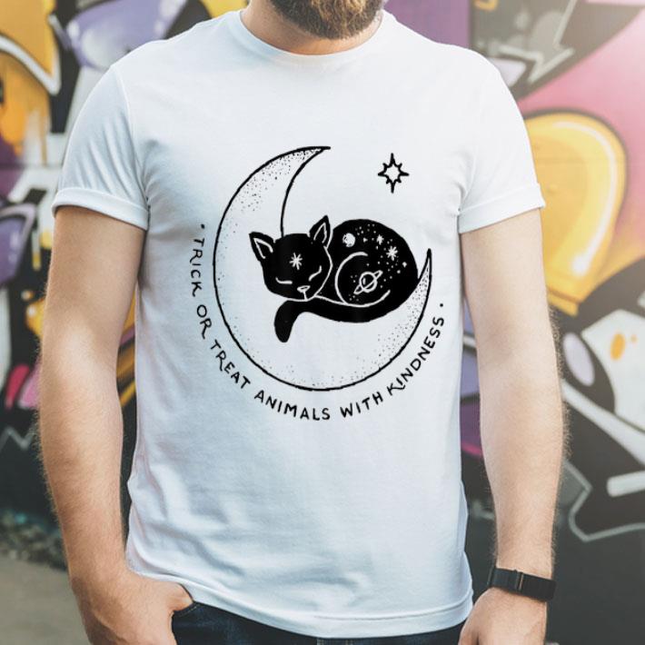 Trick Or Treat Animals With Kindness Sleeping Cat With Moon shirt 4 - Trick Or Treat Animals With Kindness Sleeping Cat With Moon shirt