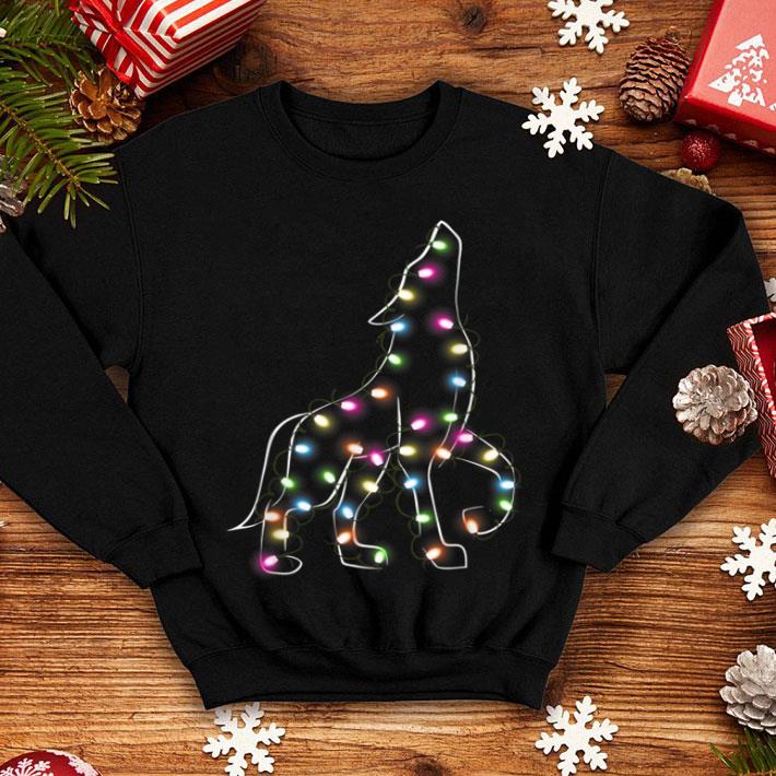 Awesome Cute Wolf Christmas Lights Funny Wolf Xmas Tree shirt 4 - Awesome Cute Wolf Christmas Lights Funny Wolf Xmas Tree shirt