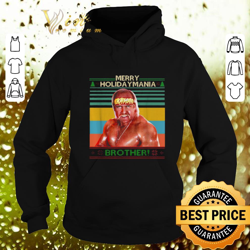 Cheap Hulk Hogan Merry Holiday Mania brother vintage Christmas shirt 4 - Cheap Hulk Hogan Merry Holiday Mania brother vintage Christmas shirt