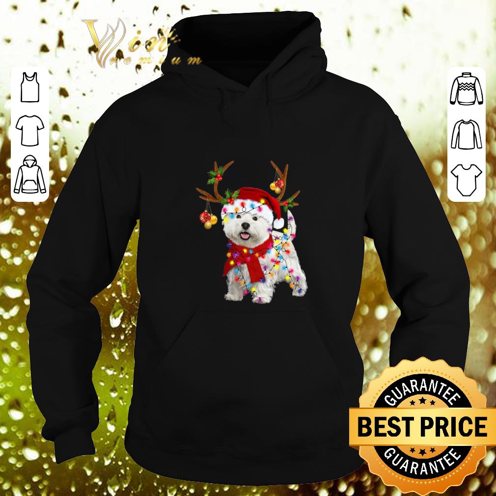 Cheap West Highland Terrier santa reindeer Christmas shirt 4 1 - Cheap West Highland Terrier santa reindeer Christmas shirt