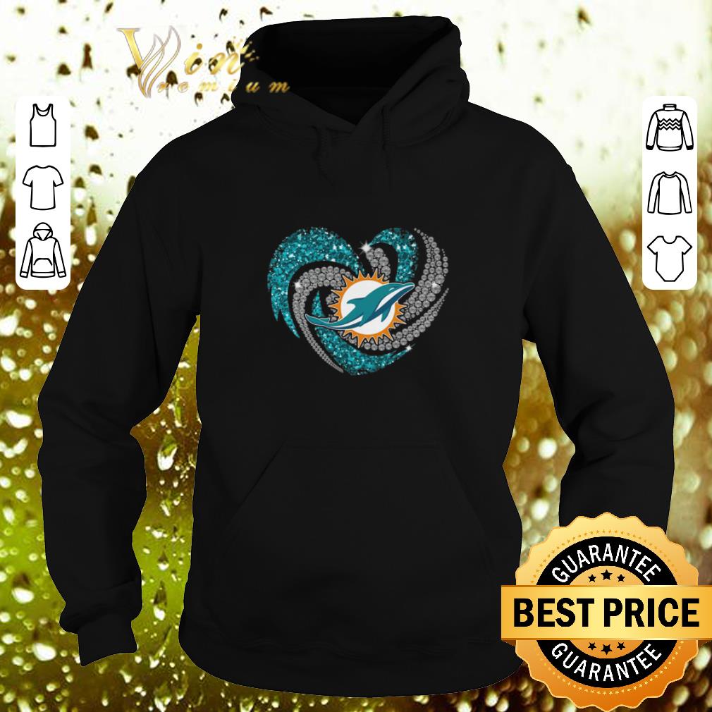 Funny Diamond love Miami Dolphins heart shirt 4 - Funny Diamond love Miami Dolphins heart shirt
