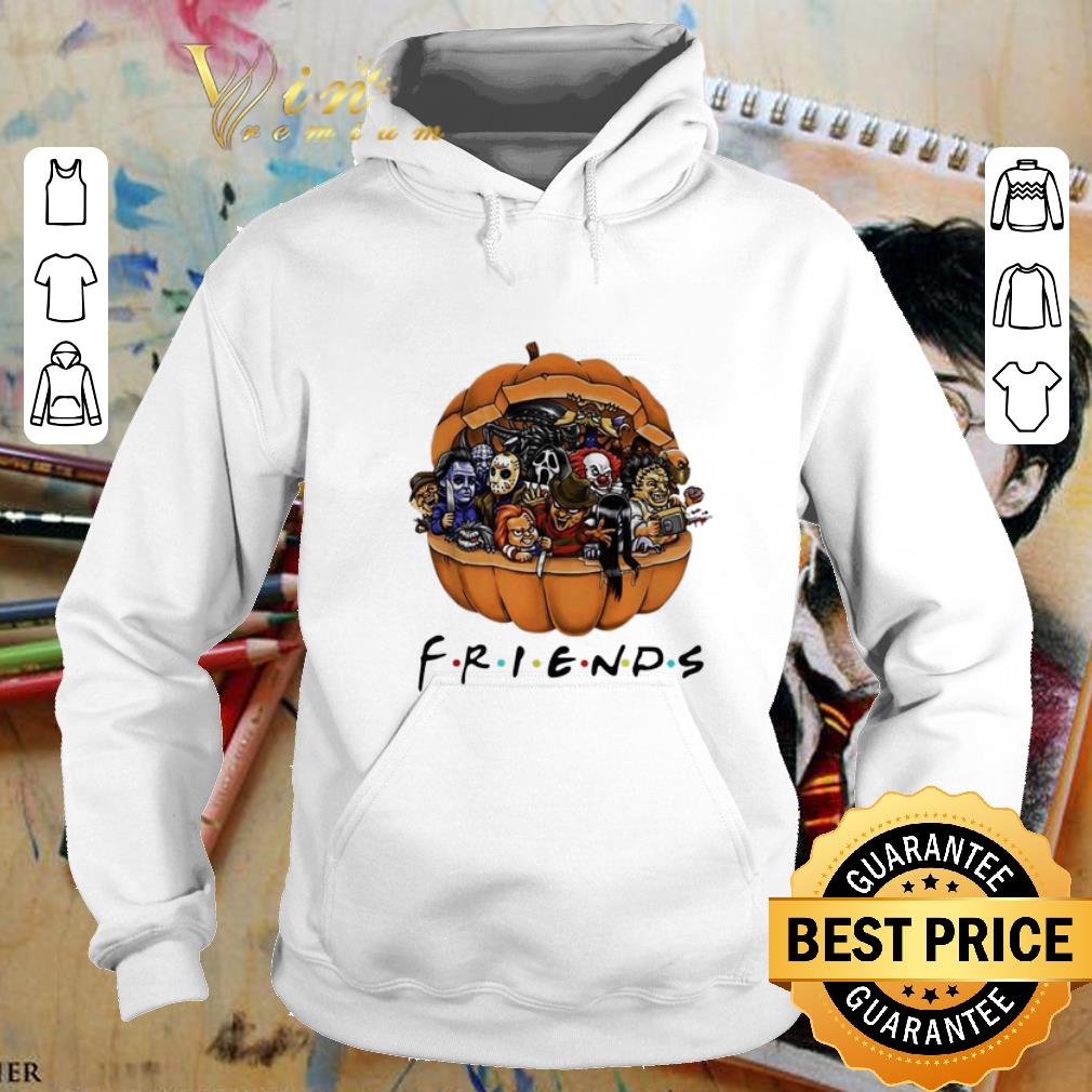 Funny Horror characters Chibi in pumpkin Friends shirt 4 - Funny Horror characters Chibi in pumpkin Friends shirt