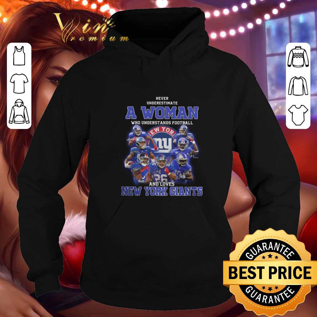 Funny Never underestimate a woman football and loves New York Giants shirt Funny Never underestimate a woman football and loves New York Giants shirt 4 - Funny Never underestimate a woman football and loves New York Giants shirt