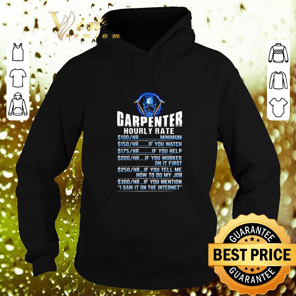 Funny Skull Carpenter Hourly Rate shirt Funny Skull Carpenter Hourly Rate shirt 4 - Funny Skull Carpenter Hourly Rate shirt
