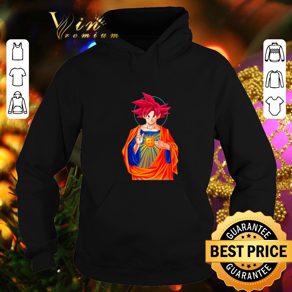 Premium Jesus Mashup Son Goku Super Saiyan God shirt 4 - Premium Jesus Mashup Son Goku Super Saiyan God shirt