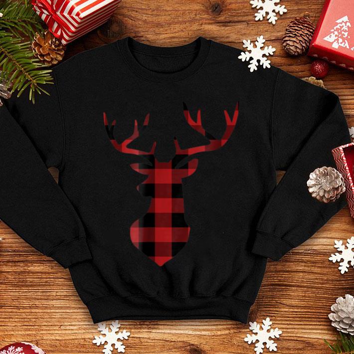 Premium Red Black Buffalo Plaid Flannel Christmas Deer sweater 4 - Premium Red & Black Buffalo Plaid Flannel Christmas Deer sweater