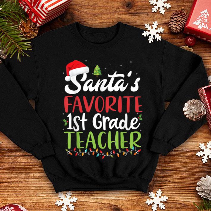 Pretty Funny Santa s Favorite 1st Grade Teacher Christmas Gifts sweater 4 - Pretty Funny Santa's Favorite 1st Grade Teacher Christmas Gifts sweater