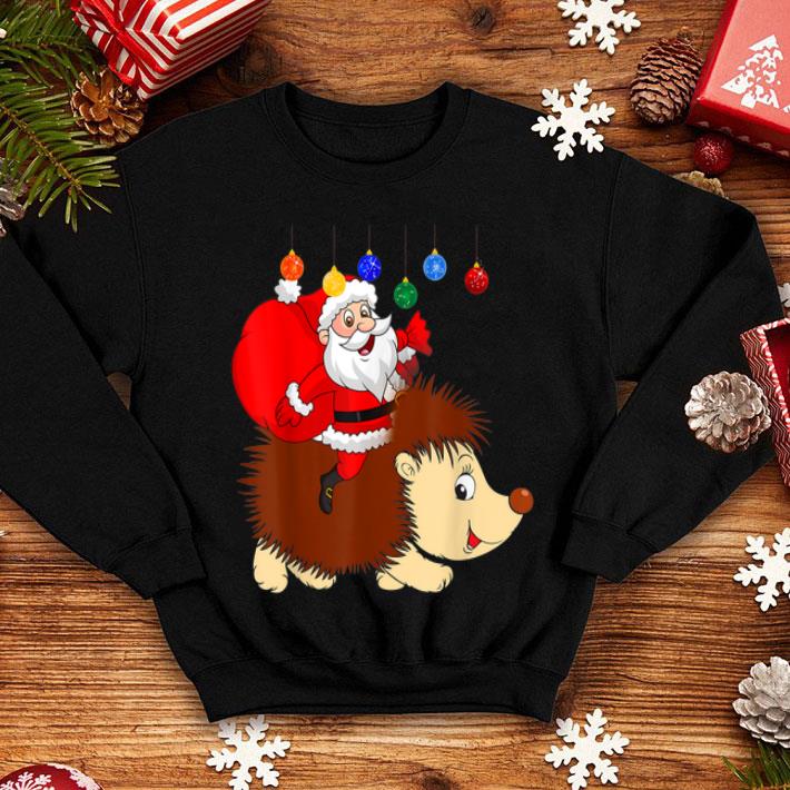 Pretty Santa Riding Hedgehog Christmas Pajama Gifts shirt 4 - Pretty Santa Riding Hedgehog Christmas Pajama Gifts shirt