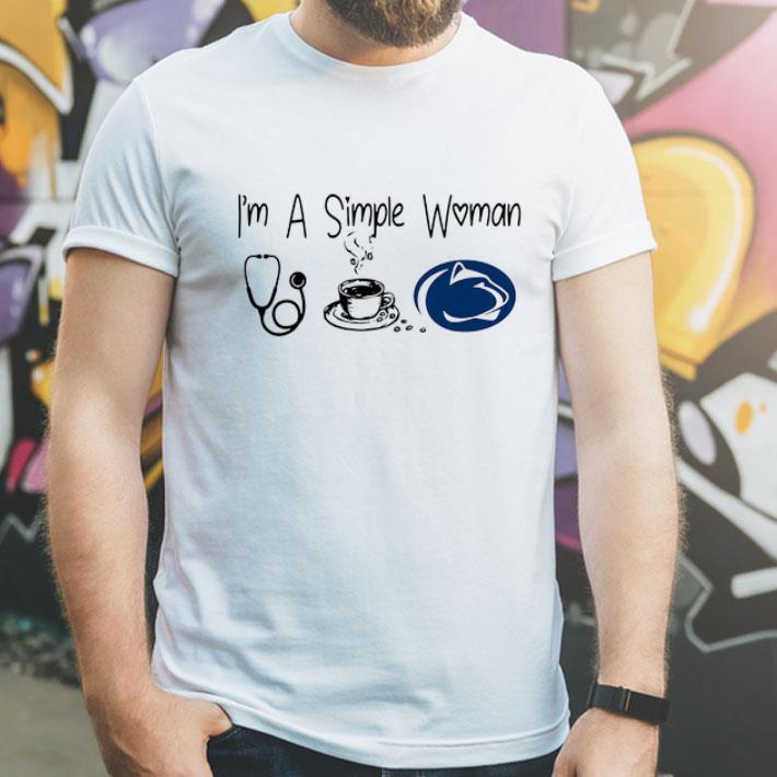 Simple Woman Nurse Coffee And Penn State University shirt 4 - Simple Woman Nurse Coffee And Penn State University shirt