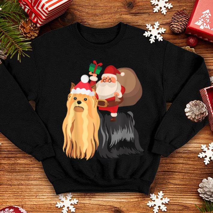 Awesome Santa Riding Yorkshire Terrier Christmas Pajama Gift sweater 4 - Awesome Santa Riding Yorkshire Terrier Christmas Pajama Gift sweater