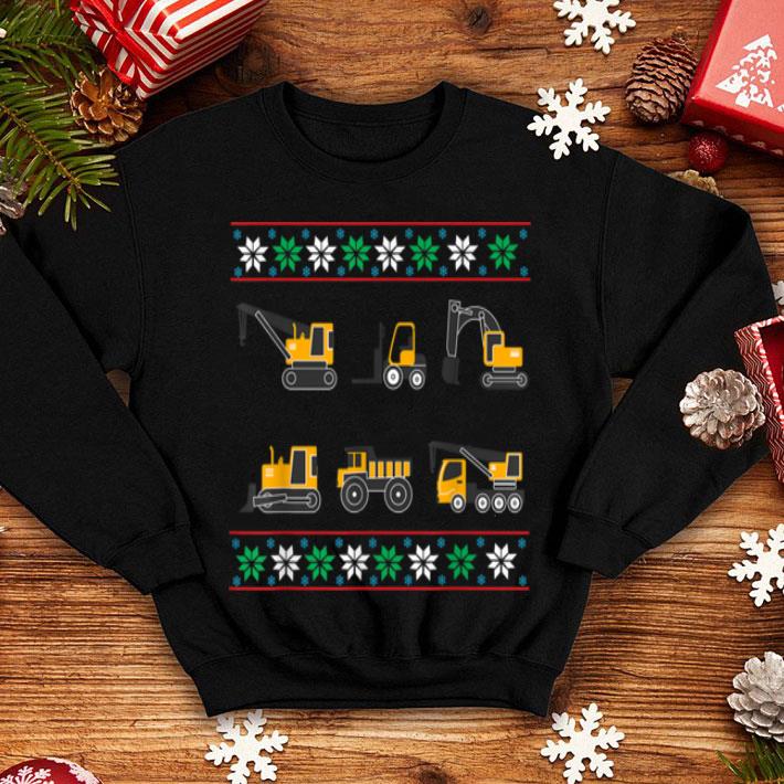 Nice Tractors Bulldozers Ugly Christmas sweater 4 - Nice Tractors & Bulldozers Ugly Christmas sweater