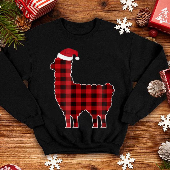 Original Red Plaid Buffalo Alpaca Santa Hat Christmas Funny sweater 4 - Original Red Plaid Buffalo Alpaca Santa Hat Christmas Funny sweater