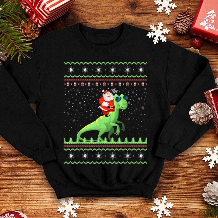 Premium Santa Riding Trex Dinosaur Gifts Dino Ugly Christmas sweater 4 - Premium Santa Riding Trex Dinosaur Gifts Dino Ugly Christmas sweater