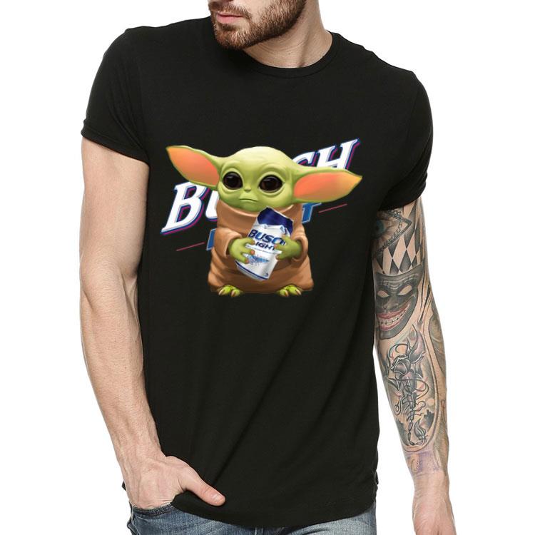 Star Wars Baby Yoda Hug Busch Light shirt 4 - Star Wars Baby Yoda Hug Busch Light shirt