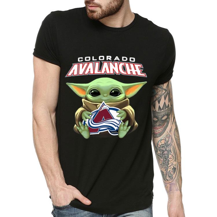 Star Wars Baby Yoda Hug NHL Colorado Avalanche shirt 4 - Star Wars Baby Yoda Hug NHL Colorado Avalanche shirt