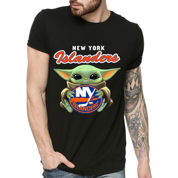 Star Wars Baby Yoda Hug New York Islanders shirt 4 - Star Wars Baby Yoda Hug New York Islanders shirt