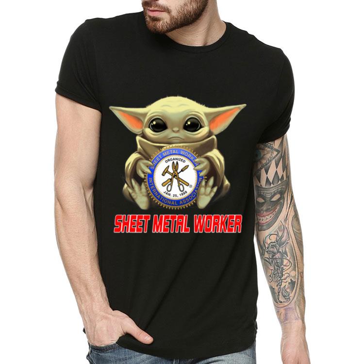 Star Wars Baby Yoda Hug Sheet Metal Worker shirt 4 - Star Wars Baby Yoda Hug Sheet Metal Worker shirt