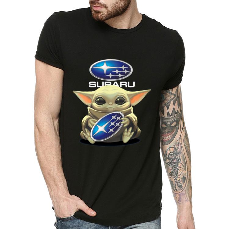 Star Wars Baby Yoda Hug Subaru shirt 4 - Star Wars Baby Yoda Hug Subaru shirt