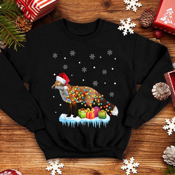 Top X Mas Fox Christmas Lights Funny Wild Animal Design Gift sweater 4 - Top X-Mas Fox Christmas Lights Funny Wild Animal Design Gift sweater