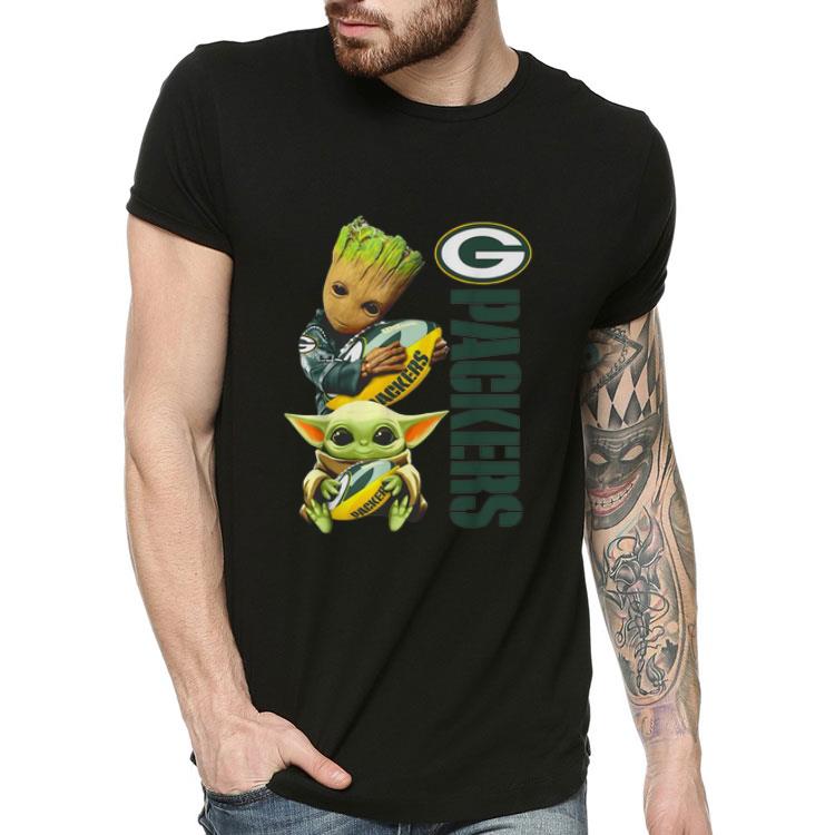 Baby Yoda And Baby Groot Hug Green Bay Packers shirt 4 - Baby Yoda And Baby Groot Hug Green Bay Packers shirt