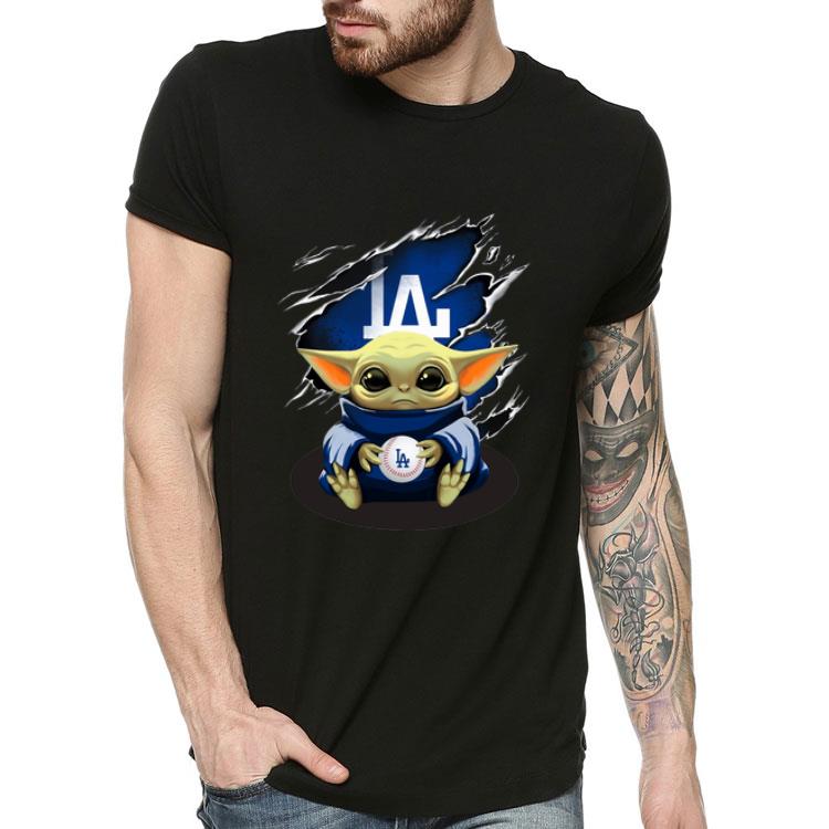 Star Wars Baby Yoda Blood Inside Los Angeles Dodgers shirt 4 - Star Wars Baby Yoda Blood Inside Los Angeles Dodgers shirt