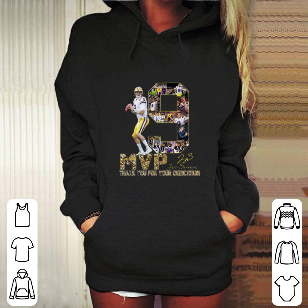 Cheap 9 Joe Burrow MVP signature thank you for your dedication shirt 4 - Cheap 9 Joe Burrow MVP signature thank you for your dedication shirt