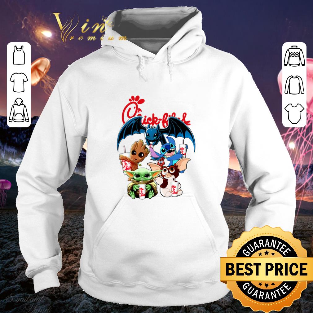Cheap Chick Fil A Mashup Baby Yoda Baby Groot Toothless Stitch Gizmo shirt 4 - Cheap Chick Fil A Mashup Baby Yoda Baby Groot Toothless Stitch Gizmo shirt