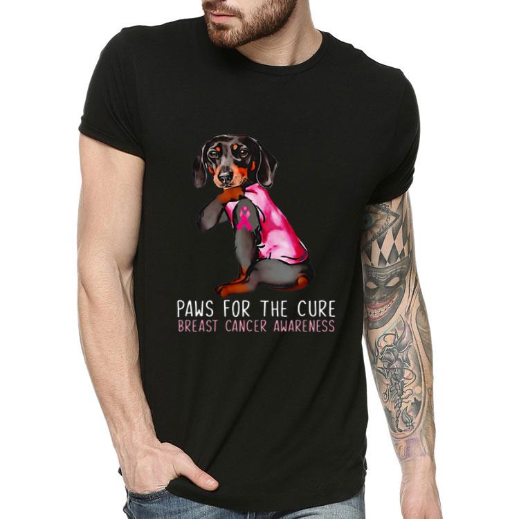 Dachshund Paws For The Cure Breast Cancer Awareness Pink Ribbon shirt 4 - Dachshund Paws For The Cure Breast Cancer Awareness Pink Ribbon shirt