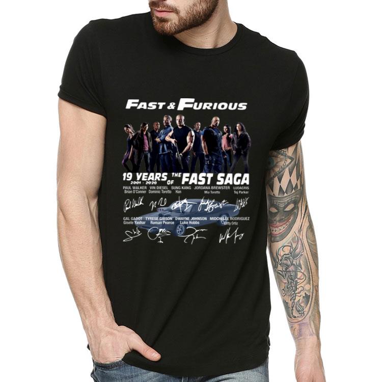 Fast And Furious 19 Years Of The Fast Saga 2001 2020 Signatures shirt 4 - Fast And Furious 19 Years Of The Fast Saga 2001-2020 Signatures shirt