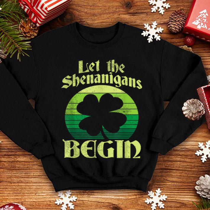 Top Let The Shenanigans Begin Retro Shamrock Fun St Patricks Day shirt 4 - Top Let The Shenanigans Begin Retro Shamrock Fun St Patricks Day shirt