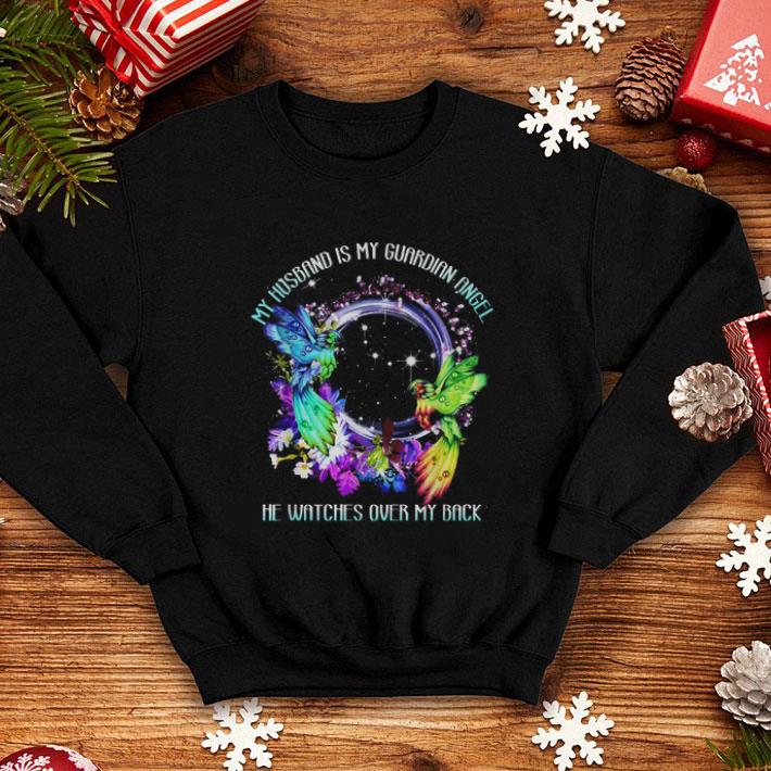 Cheap My husband is my guardian angel he watches over my back shirt 4 - Cheap My husband is my guardian angel he watches over my back shirt