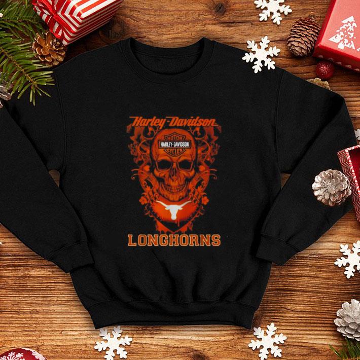 Cheap Skull mashup Motor Harley Davidson Cycles Texas Longhorns shirt 4 - Cheap Skull mashup Motor Harley Davidson Cycles Texas Longhorns shirt