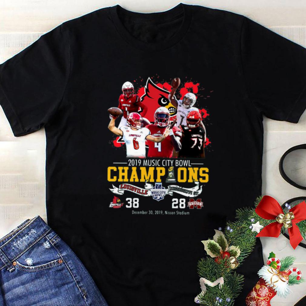 Nice 2019 Music City Bowl Champions Louisville Vs Mississippi State shirt 1 - Nice 2019 Music City Bowl Champions Louisville Vs Mississippi State shirt