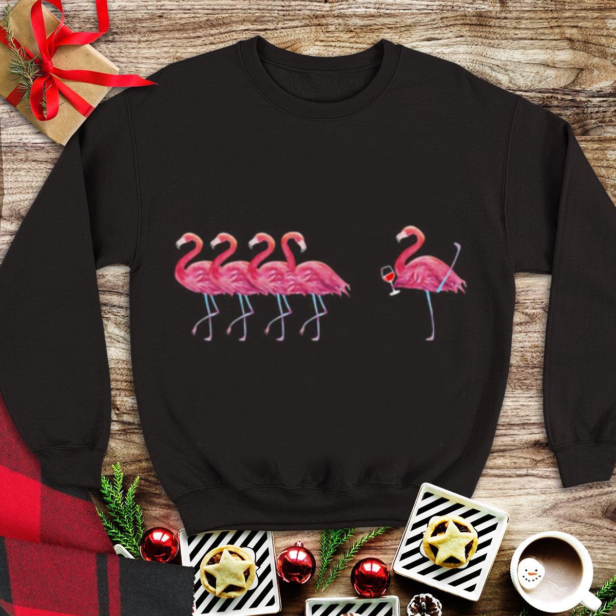 Top Flamingos and wine flamingo shirt 1 - Top Flamingos and wine flamingo shirt