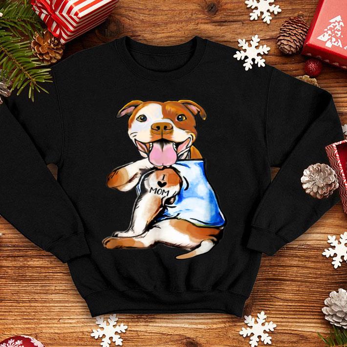 Top Mother s Day Gifts Pit Bull Dog Tattoo I Love Mom shirt 4 - Top Mother's Day Gifts Pit Bull Dog Tattoo I Love Mom shirt