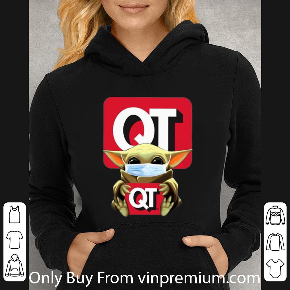 0457a531 top star wars baby yoda face mask hug quiktrip shirt 4 - Top Star Wars Baby Yoda Face Mask Hug Quiktrip shirt