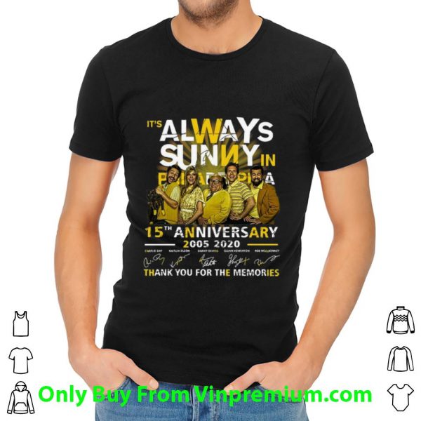 Original It's Always Sunny In Philadelphia 15th Anniversary Signatures shirt