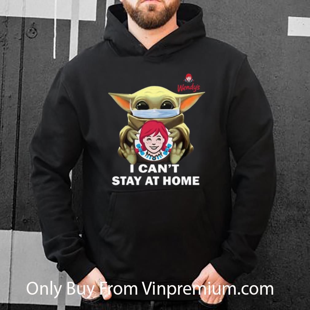 33f092f1 great star wars baby yoda mask hug wendy s i can t stay at home shirt 4 - Great Star Wars Baby Yoda Mask Hug Wendy's I Can't Stay At Home shirt