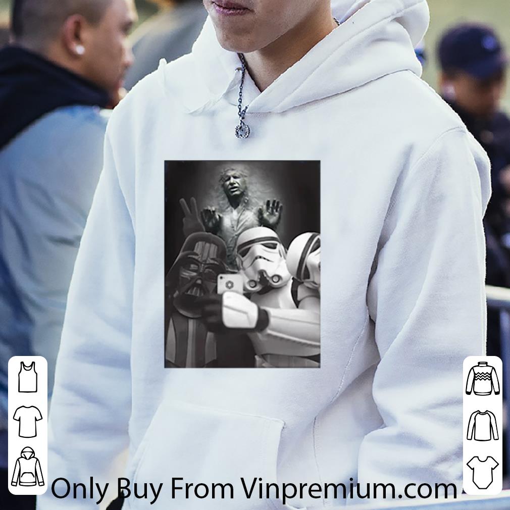 39426b67 great star wars darth vader stormtrooper selfie with han solo in carbonite shirt 4 - Great Star Wars Darth Vader Stormtrooper Selfie With Han Solo In Carbonite shirt
