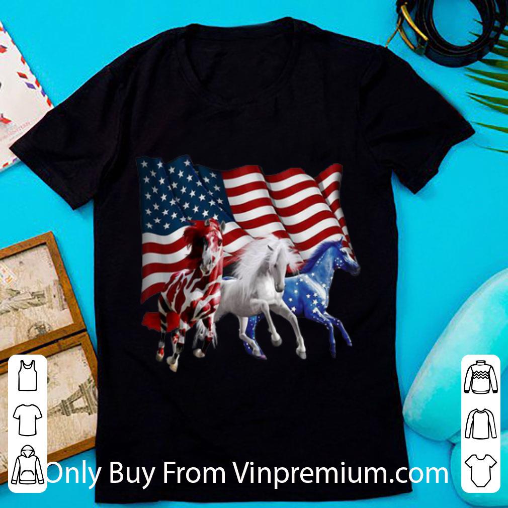 Hot Horses American Flag shirt