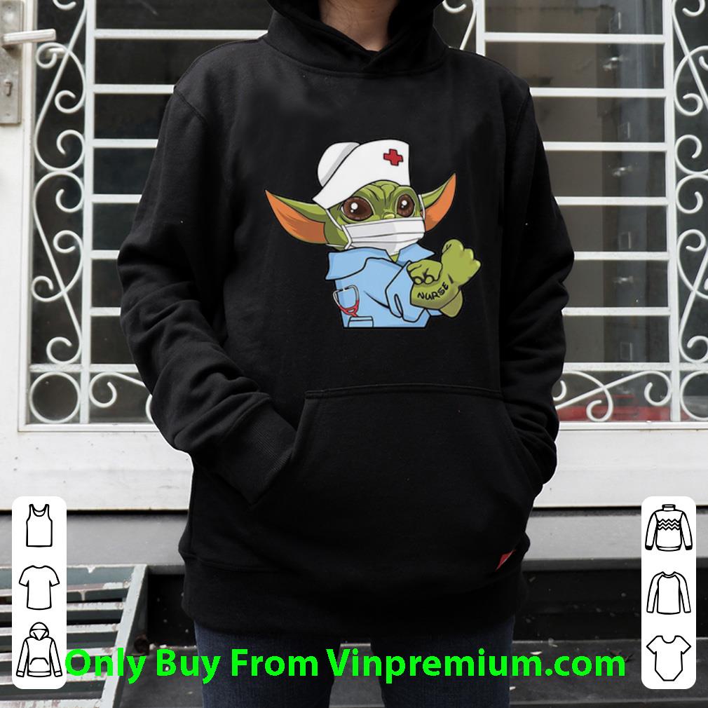 7f290962 great star wars baby yoda wearing scrub nurse shirt 4 - Great Star Wars Baby Yoda Wearing Scrub Nurse shirt