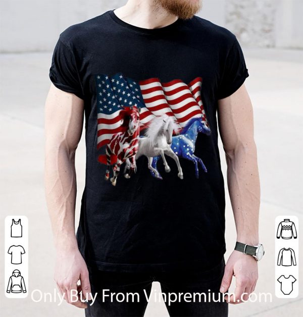 Hot Horses American Flag shirt