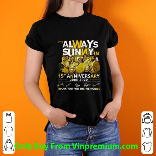 Original It's Always Sunny In Philadelphia 15th Anniversary Signatures shirt