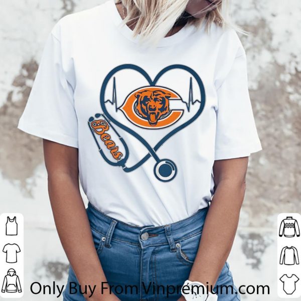 Premium Chicago Bears Stethoscope Heartbeat shirt