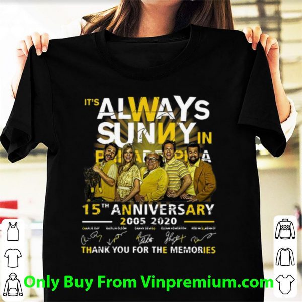 Original It's Always Sunny In Philadelphia 15th Anniversary Signatures shirt