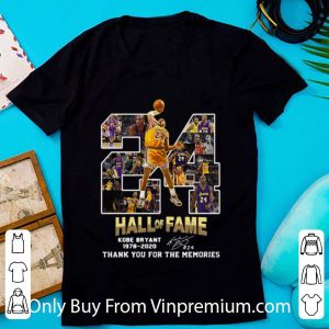 Pretty 24 Hall Of Fame Kobe Bryant Thank You For The Memories Signature shirt
