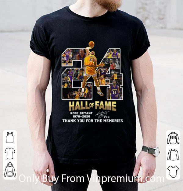 Pretty 24 Hall Of Fame Kobe Bryant Thank You For The Memories Signature shirt