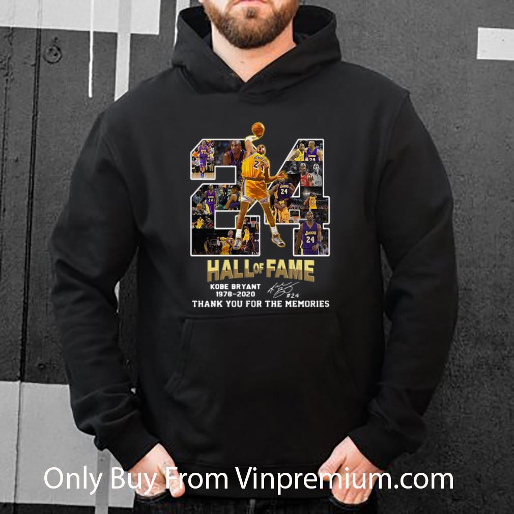 Pretty 24 Hall Of Fame Kobe Bryant Thank You For The Memories Signature shirt 4 - Pretty 24 Hall Of Fame Kobe Bryant Thank You For The Memories Signature shirt
