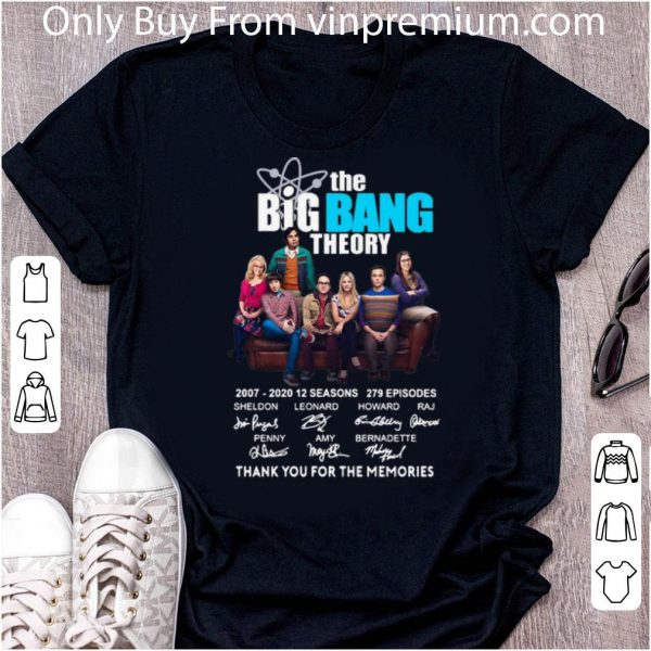 Nice The Bigbang Theory Thank You For The Memories Signatures shirt